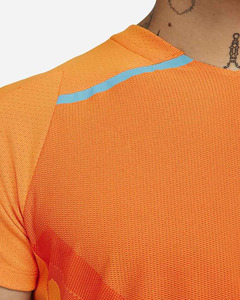Men's <b>Orange</b> Letter Pattern Short Sleeve <b>T</b>-<b>Shirt</b> Regular Fit Quick Dry Breathable Casual O-Neck Knitted Jersey 100% Polyester - Product Image 5