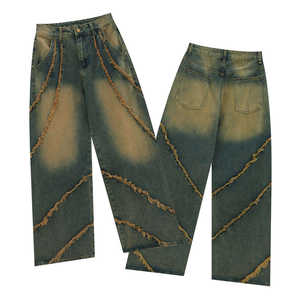 OEM 2026 Jean Boyfriend Décontracté Femme Taille Mi-Haute Personnalisé Détail Lacets Effet Vieilli Longueur Genou Tissu Adouci Échantillon Gratuit - Product Image 3