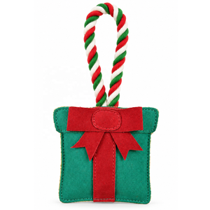Juguete Masticable de Gamuza con Lazo Navideño Horsekraft para Perros y Gatos - Limpieza Dental, Entrenamiento, Regalos Ecuestres Festivos, Juguetes al por Mayor - Product Image 1