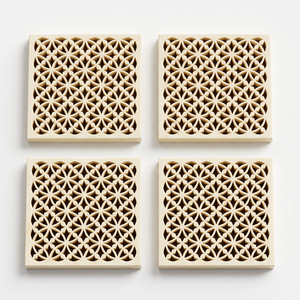Handmade Resin <b>Coaster</b> Set Square Tabletop Mats Decorative Pads Kitchen <b>Drink</b> <b>Coasters</b> - Product Image 1