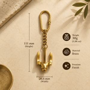 Porte-clés Ancre en Laiton Doré SHUBHAM, Léger, Impression Numérique, Souvenir Nautique - Product Image 6