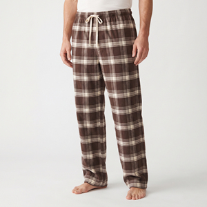 <b>Men</b> Cotton Jogger Flannel <b>Trouser</b> Casual Loose Fit Baggy <b>Wide</b> <b>Leg</b> Winter <b>Trouser</b> Flannel Drawstring Waist Night Pajama Set - Product Image 1