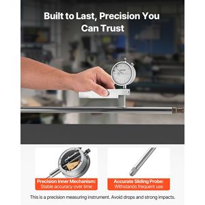 Quadrante Professionale per Comparatore di Precisione con Ampio Quadrante Facile da Leggere, Precisione 0,001 Pollici, Range 0-1 Pollici, Base in Metallo - Product Image 3