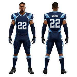 American Football Uniform Team <b>Kits</b> Solid Panel Sublimated Jersey Set Breathable Performance Gear For High <b>School</b> Athletes - Product Image 3