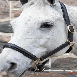 Custom Luxury Horse Riding Halters <b>Adjustable</b> <b>square</b> Horse Halter Buckles Western High Quality Leather Horse Halter - Product Image 3