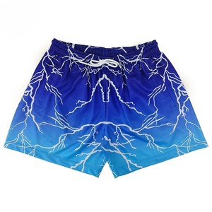 Shorts décontractés pour hommes à motifs arc-en-ciel colorés, taille mi-haute, fermeture élastique, séchage rapide, en polyester - Product Image 3