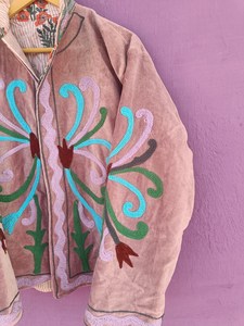 Intricate Handmade Uzbek Suzani Embroidered <b>Coat</b> Vintage Style Festival Jacket Bohemian Statement Winter Blazer Gift For Her - Product Image 5