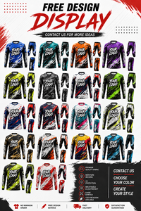 Maillot de motocross à manches longues pour jeunes, design d'équipe personnalisé, vente en gros, sublimation, OEM, ODM - Product Image 4