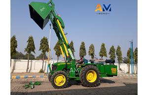 Cargador de Cogollos No Telescópico Ashok Metal Works para Tractor, Capacidad de la Cuchara de 400 kg, Altura de Descarga de 16 pies, Cuchara Grande para Cogollos, 1 Año de Garantía - Product Image 3