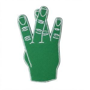 แผ่นรีดติดผ้าสักหลาดรูปมือสีส้มสำหรับเป็นของขวัญ - Product Image 3