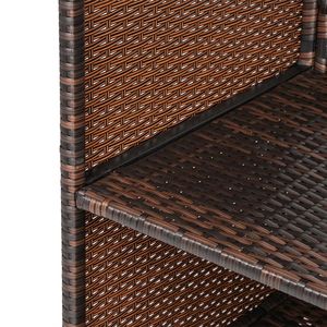 Tavolo da Bar Moderno in Legno Marrone e Acciaio Sfumato per Casa, Hotel, Ristorante ed Eventi - Product Image 3