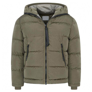 Veste matelassée à capuche dégradée unisexe décontractée d'hiver avec fermeture éclair coupe-vent coupe régulière 100 % polyester - Product Image 5