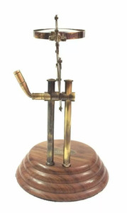 Loupe de bureau moderne du milieu du siècle en laiton avec base en bois, bras réglable pour la lecture et la décoration de bureau - Product Image 6