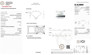 เพชรเพียวโกลว์ 1.00 กะรัต CVD รูปทรงปรินเซส สี F ความสะอาด VVS1 พร้อมใบรับรอง IGI ผลิตเพื่อความงามนิรันดร์ - Product Image 2