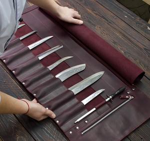 Bolsa de Cuero Personalizada para Cuchillos de Chef, Estuche de Almacenamiento Culinario Profesional, Organizador de Cuero Personalizado a Prueba de Olores - Product Image 1