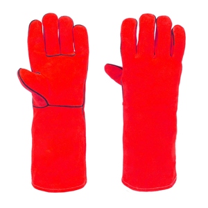 Gants de soudage en cuir de vachette pleine fleur haute performance, résistants à l'abrasion, ignifuges, pour barbecue - Product Image 4