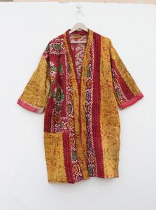 Nouvel arrivage de manteau Kantha vintage veste Kimono pour femmes en coton fait à la main longue fabrication élégante conception Kantha vintage - Product Image 2