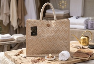 Bolso Tote Golden Dune Sahara Whisper con Cierre, Bolso de Mano Sunweave Desert Bloom, Bolso Shopper Amber Wave, Sandstone Chic Golden Horizon - Product Image 3