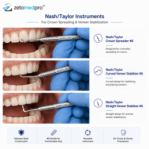 Removedor de Coronas Dentales Goldstein, Acero Inoxidable, Recto y Angulado, Instrumento de Extracción de Coronas en Ángulo Recto, OEM Zetomed Pro - Product Image 4