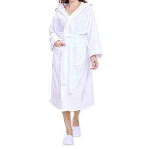 ชุดคลุมอาบน้ำผู้หญิง OEM ผ้าสแปนเด็กซ์/คอตตอน ดีไซน์หรูหรา ระบายอากาศได้ดี ผลิตจากเส้นใยที่เป็นมิตรต่อสิ่งแวดล้อม ย้อมสีแบบเส้นด้าย ทอและถักทอ  โลโก้ด้านหน้า  จำหน่ายจำนวนมาก - Product Image 3