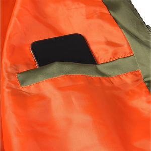 Adult <b>Men's</b> Polyester Made Casual Satin <b>Jacket</b> Navy Full Zipper Up <b>Long</b> Sleeve Silk Satin Warm Winter <b>Jacket</b> - Product Image 5