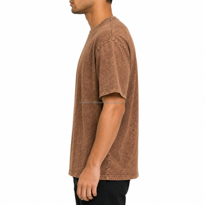 Camiseta al por mayor personalizada con lavado ácido, 100% algodón, manga corta, unisex, informal, para hombre, oversize, 220g, de secado rápido y transpirable - Product Image 5