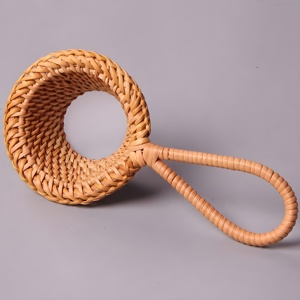 Best Selling Pot Strainer Rattan Tea Brewing Kit Handmade Infusion Teapots Funnel Seive With Long Handle - Product Image 2