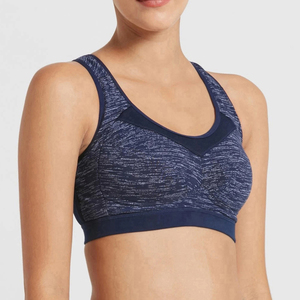 Soutien-gorge de sport respirant à maintien élevé et dos nu pour femme, idéal pour la gym, le fitness, le yoga et l'entraînement, coupe ajustée, avec logo frontal et technique de lavage. - Product Image 2