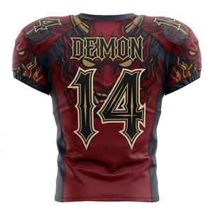 Camiseta de Fútbol Americano Sublimada Personalizada para Hombre y Mujer, Transpirable, de Secado Rápido, Ropa Deportiva, Logotipo Personalizado OEM - Product Image 4