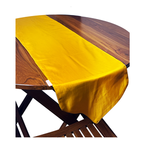 Yellow Polyester Cotton Floral Design Table Runner Decorative Dining Linen for Home Hotel Wedding and Restaurant Use - Product Image 4