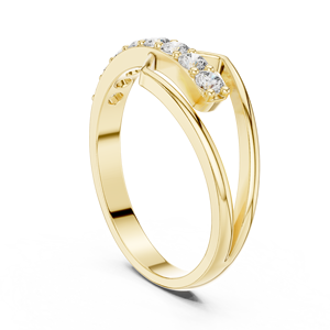 Bague de fiançailles et de mariage classique en or 14Kt 18Kt ou platine, sertie de diamants ronds, monture à griffes, bijou raffiné, cadeau idéal - Product Image 6