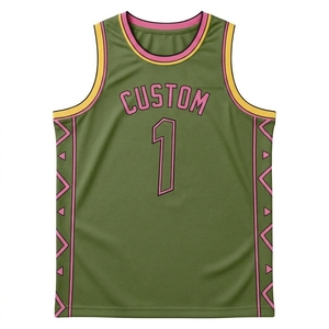 เสื้อบาสเก็ตบอลเด็กแบบสั่งทำพิเศษ สีชมพู ลายเรขาคณิต พิมพ์ลายแบบ Sublimation เสื้อกล้าม Unisex ระบายอากาศได้ดี ผลิตจากโพลีเอสเตอร์ ป้องกันแบคทีเรีย ยืดได้สี่ทิศทาง - Product Image 5