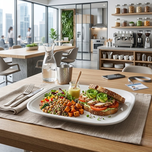 Assiette écologique biodégradable en bagasse pour upma et samosa |   Assiette de service jetable en pulpe de canne à sucre pour les fêtes et événements - Product Image 4