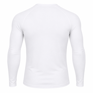 Chemise de compression à manches longues pour homme Free Fight Industry, blanche, en polyester à séchage rapide - Product Image 2