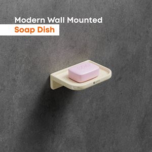 Soporte para productos de baño, resistente al agua y a las bacterias, moderno, cuadrado, de melamina, resistente a la oxidación y a la decoloración, para montaje en pared. - Product Image 3