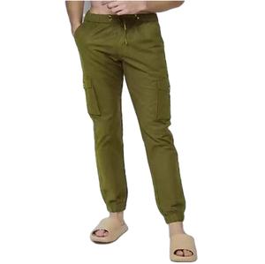 กางเกงคาร์โก้ตรงเข้ารูปปกติลำลองสำหรับผู้ชายผ้าลูกฟูกระบายอากาศเป็นมิตรกับสิ่งแวดล้อมป้องกันการยับ - Product Image 2