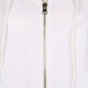 Sudadera con capucha delgada de alta calidad para mujer con cremallera y opción de logotipo personalizado con impresión en relieve, sudaderas de alta calidad de tela tejida para mujer - Product Image 5