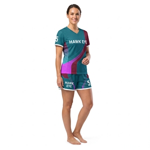Camiseta Deportiva de Fútbol para Mujer, Personalizada, Cuello en V, Manga Corta, Diseño por Sublimación, Ropa Deportiva, 100% Poliéster - Product Image 5