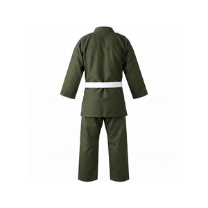 Kimono de judo personnalisé, vert olive, coton durable, vêtements d'arts martiaux, équipement d'entraînement unisexe - Product Image 2