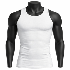 Camiseta sin mangas de punto para hombre, cuello redondo, diseño casual de secado rápido - Product Image 3
