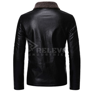 RELEVO INDUSTRY OEM Veste de moto en cuir véritable pour homme, fabriquée au Pakistan, col montant, tissu peigné, doublure en élasthanne, haute qualité - Product Image 4