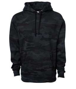 Sweat à capuche unisexe personnalisé coupe classique avec broderie de lettres et logo frontal, en mélange coton-polyester tricoté, en stock - Product Image 2