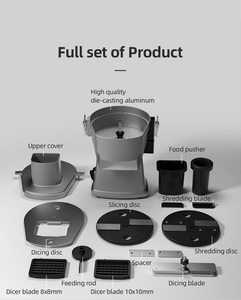 精美设计厨房设备不锈钢红薯切片机台式迷你水果处理器 - Product Image 6