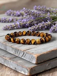 Natural Tiger Eye Crystal <b>Bracelet</b> Genuine Tiger Eye Gemstone <b>Bracelet</b> Tiger Eye <b>Healing</b> Stone <b>Bracelet</b> Premium Tiger Eye Beaded - Product Image 4