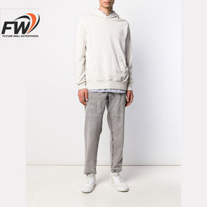 Pantalon en jean pour homme, style vintage, délavé, déchiré, coupe slim, patchwork, personnalisable avec logo, vente en gros OEM, prix bas - Product Image 2