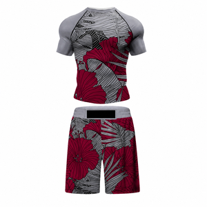 Nouvel ensemble Rash Guard et short de combat pour homme, personnalisable, léger, pour MMA, BJJ, grappling et entraînement en salle de sport - Product Image 2