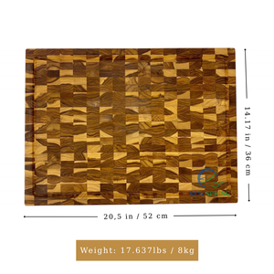 Tabla de cortar de doble cara de alta calidad, madera Natural preengrasada antideslizante para utensilios de cocina hechos en Vietnam - Product Image 5