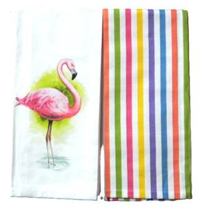 ผ้าเช็ดครัวพิมพ์ลายดิจิทัล 100% ผ้าฝ้ายสีขาวล้วน เป็นมิตรกับสิ่งแวดล้อม ป้องกันการแพ้ ใช้แล้วทิ้ง ซึมซับเร็ว - Product Image 1