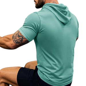 High Quality Men's Casual Fashion Hoodies Bulk Embroidered Knitted Blank Plain Feature Solid Basic Cotton <b>Blended</b> Hoodie Men's - Product Image 6