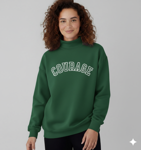 Custom Womens Brown <b>Mock</b> <b>Neck</b> Sweatshirt Oversized Graphic Fleece Pullover Casual Winter Streetwear <b>Top</b> - Product Image 4